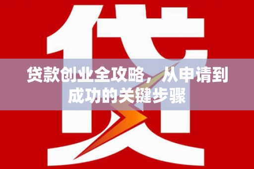 康马贷款创业全攻略，从申请到成功的关键步骤
