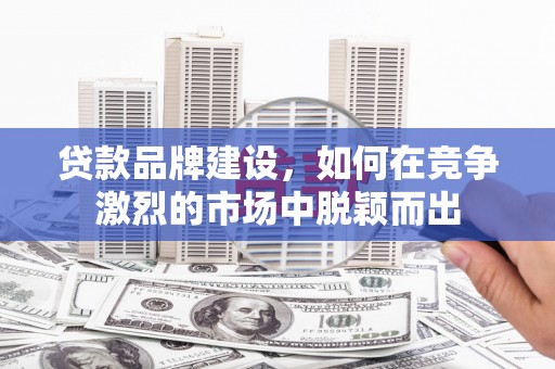 康马贷款品牌建设，如何在竞争激烈的市场中脱颖而出
