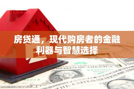 康马房贷通，现代购房者的金融利器与智慧选择
