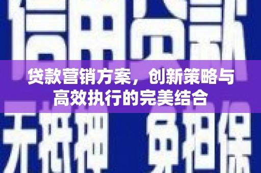 康马贷款营销方案，创新策略与高效执行的完美结合