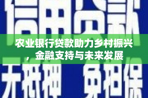 康马农业银行贷款助力乡村振兴，金融支持与未来发展