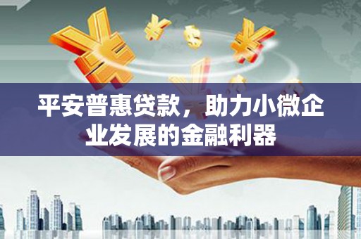 康马平安普惠贷款，助力小微企业发展的金融利器