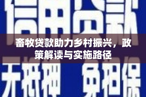 康马畜牧贷款助力乡村振兴，政策解读与实施路径