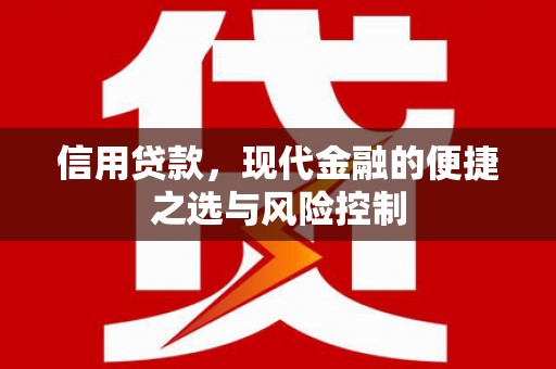 康马信用贷款，现代金融的便捷之选与风险控制