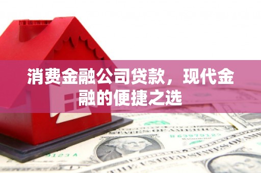 康马消费金融公司贷款，现代金融的便捷之选