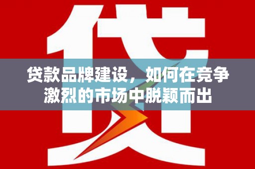 康马贷款品牌建设，如何在竞争激烈的市场中脱颖而出