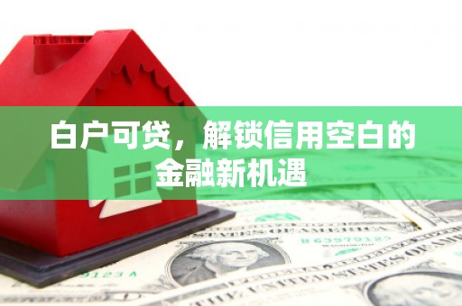 康马白户可贷，解锁信用空白的金融新机遇
