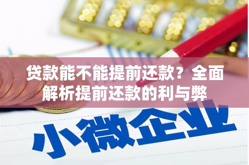 康马贷款能不能提前还款？全面解析提前还款的利与弊