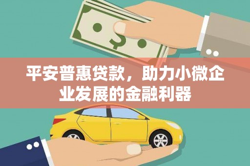 康马平安普惠贷款，助力小微企业发展的金融利器