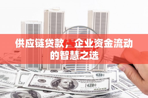 康马供应链贷款，企业资金流动的智慧之选