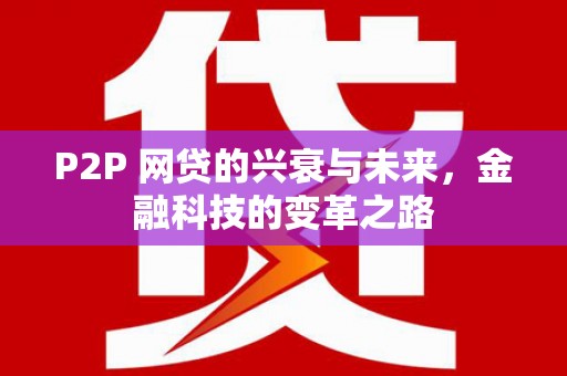 康马P2P 网贷的兴衰与未来，金融科技的变革之路