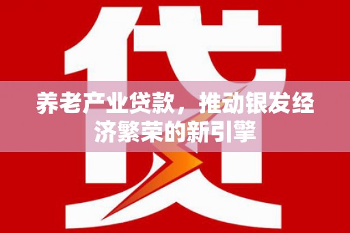 康马养老产业贷款，推动银发经济繁荣的新引擎