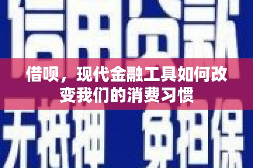 康马借呗，现代金融工具如何改变我们的消费习惯