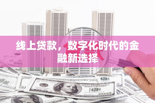 康马线上贷款，数字化时代的金融新选择