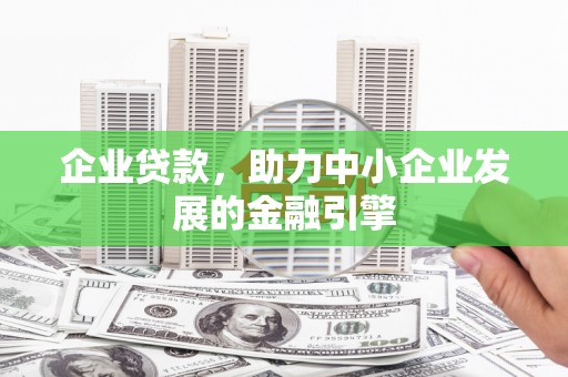 康马企业贷款，助力中小企业发展的金融引擎