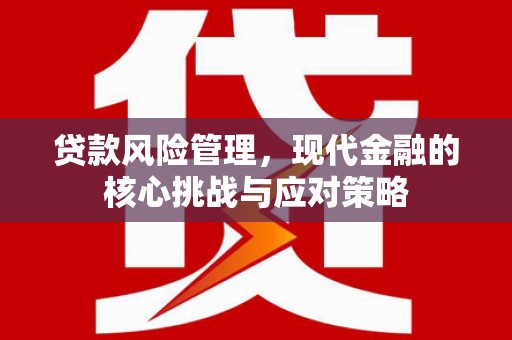 康马贷款风险管理，现代金融的核心挑战与应对策略
