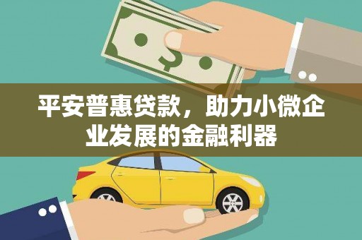 康马平安普惠贷款，助力小微企业发展的金融利器