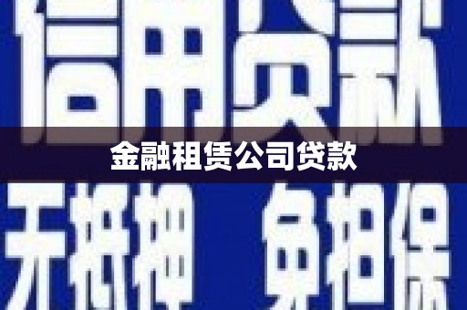 康马金融租赁公司贷款