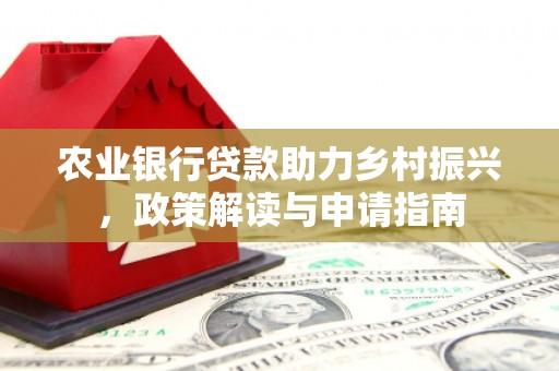 康马农业银行贷款助力乡村振兴，政策解读与申请指南