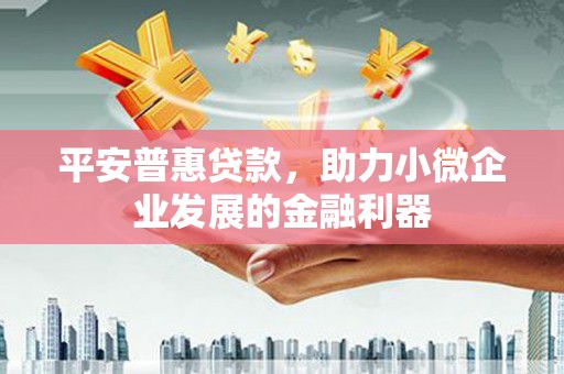康马平安普惠贷款，助力小微企业发展的金融利器