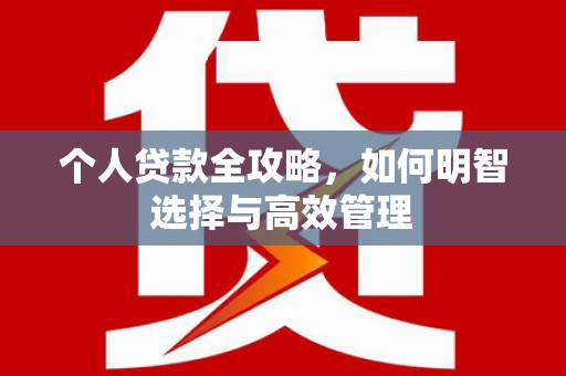 康马个人贷款全攻略，如何明智选择与高效管理