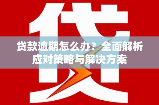 康马贷款逾期怎么办？全面解析应对策略与解决方案