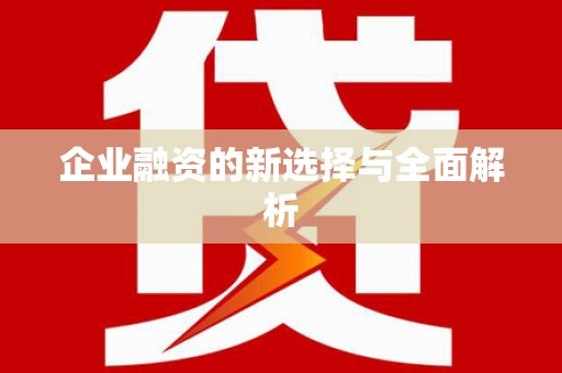 康马企业融资的新选择与全面解析