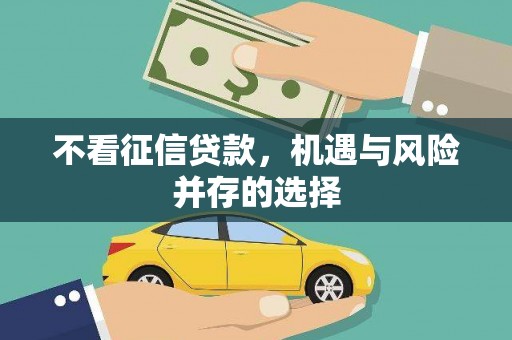 康马不看征信贷款，机遇与风险并存的选择